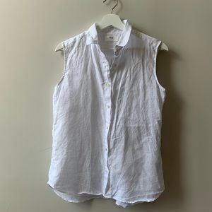 Uniqlo White linen button down shirt